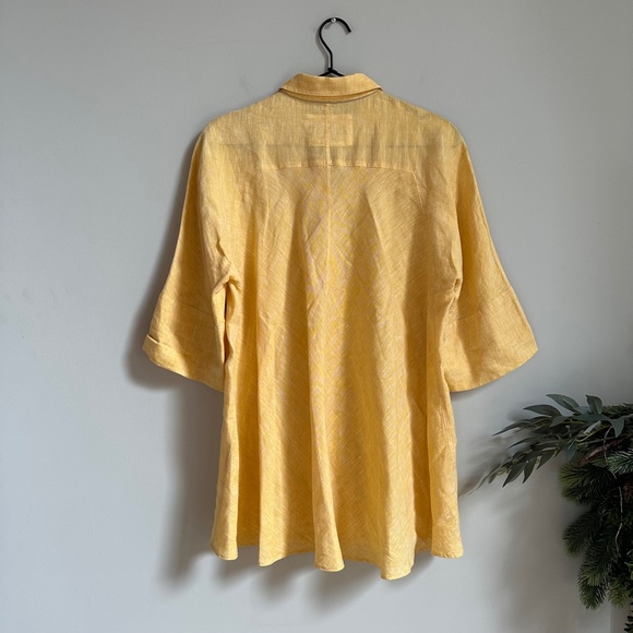 Lafayette 148 Yellow Linen Top - Picture 6 of 6